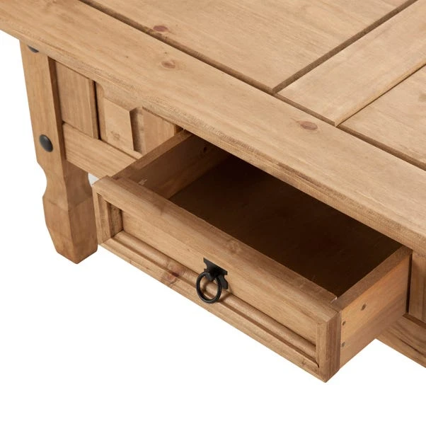 Corona Coffee Table With Drawer, Pine - Image 3