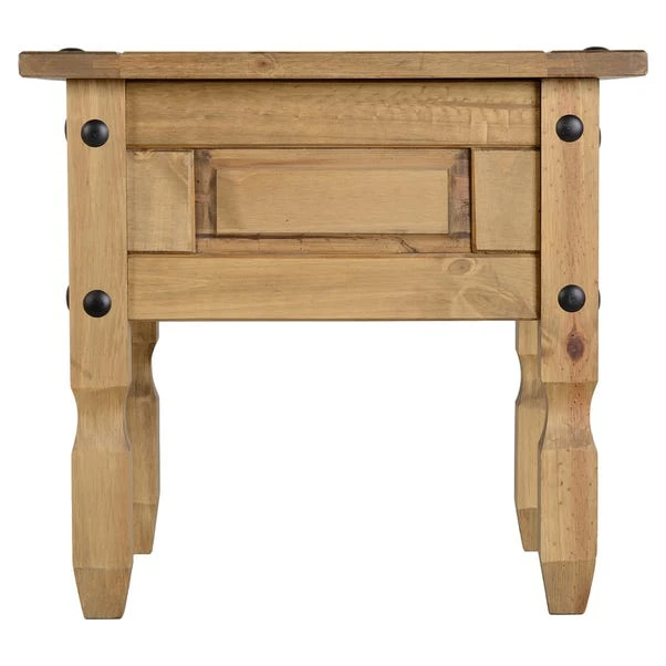 Corona 1 Drawer Lamp Table, Pine - Image 5