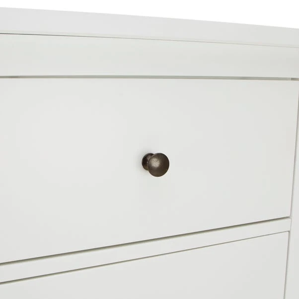 Lynton Tall Small 5 Drawer Chest, White - Image 8