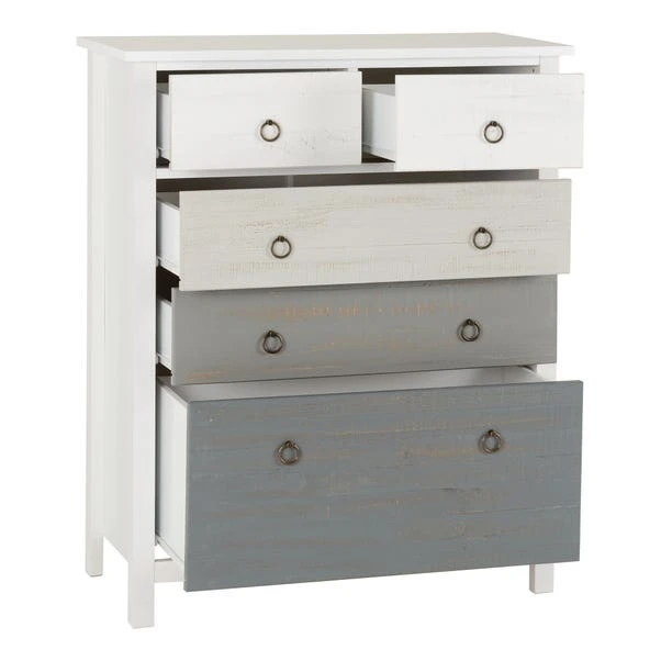 Vermount 5 Drawer Chest, White - Image 3