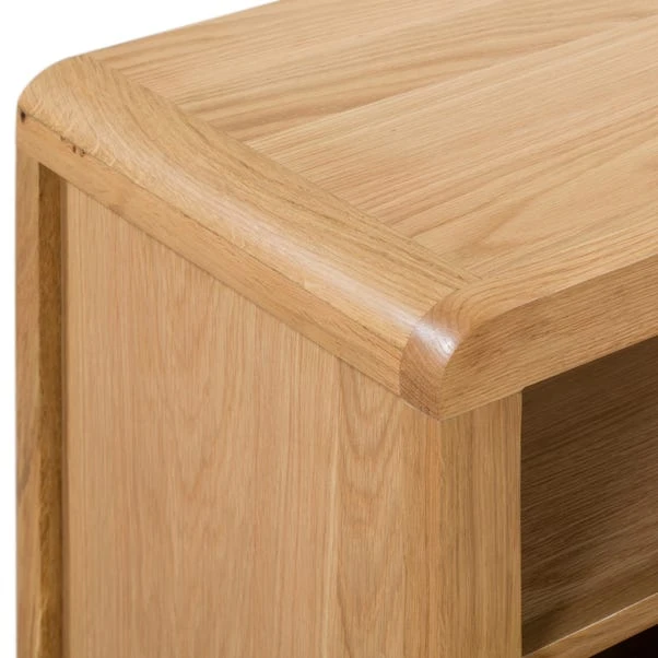 Curve TV Unit, Oak For TVs Up To 50" - Image 2