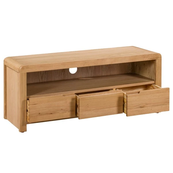 Curve TV Unit, Oak For TVs Up To 50" - Image 3
