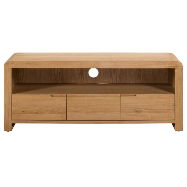 Curve TV Unit, Oak For TVs Up To 50" - Image 5