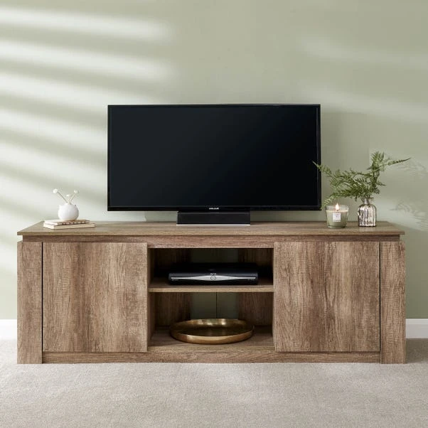 Canyon TV Unit, Oak For TVs Up To 65"