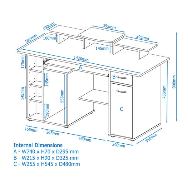 San Diego Desk - Beech - Image 4