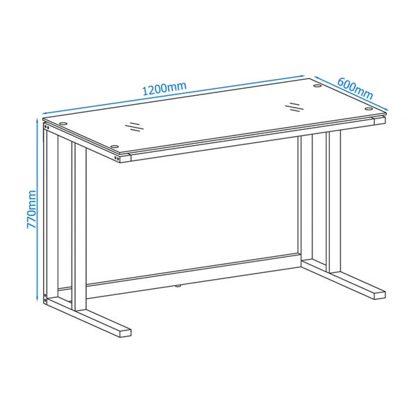 Air Smoked Glass Desk - Image 4