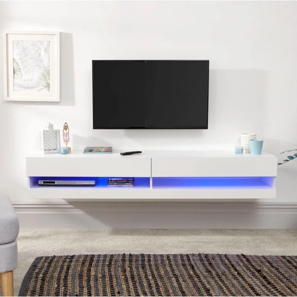 Galicia LED Wide Floating Wall TV Unit For TVs Up To 67"
