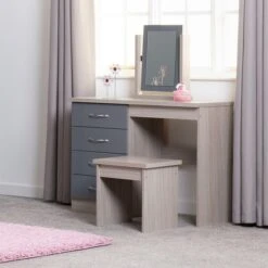 Nevada 4 Drawer Dressing Table Set With Mirror
