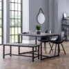 Staten 2 Seater Dining Bench, Grey, 121cm