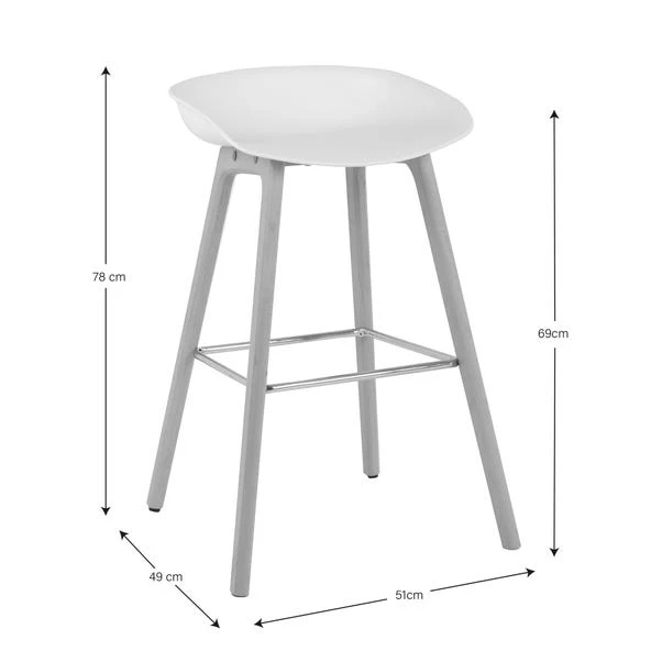 Erik Counter Height Bar Stool, White - Image 7