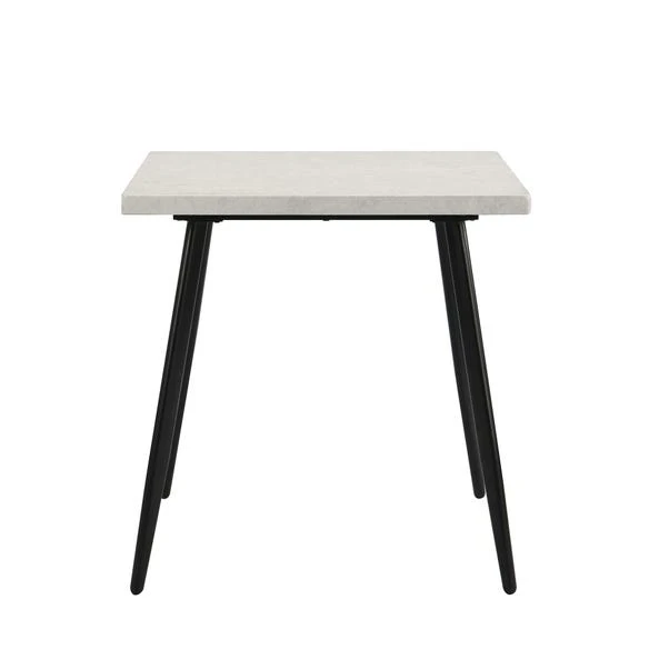 Zuri 2 Seater Square Dining Table, Grey Concrete Effect - Image 2