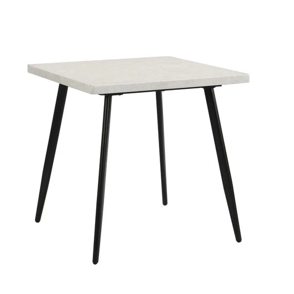 Zuri 2 Seater Square Dining Table, Grey Concrete Effect - Image 3