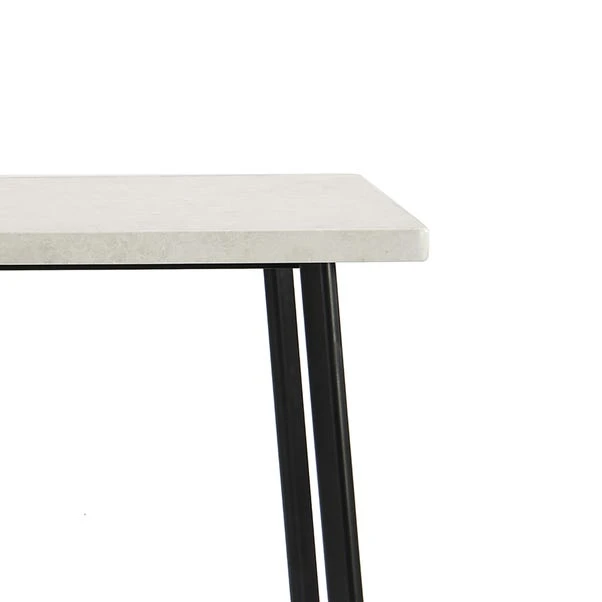 Zuri 2 Seater Square Dining Table, Grey Concrete Effect - Image 4