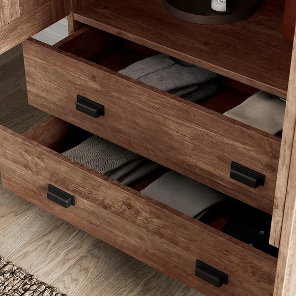 Fulton 4 Door Wardrobe, Pine - Image 3