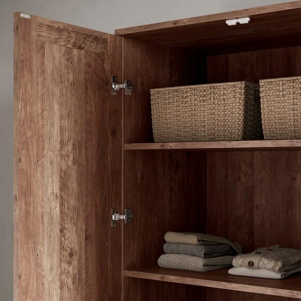 Fulton 4 Door Wardrobe, Pine - Image 4