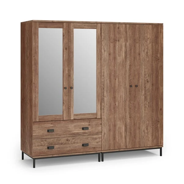 Fulton 4 Door Wardrobe, Pine - Image 6