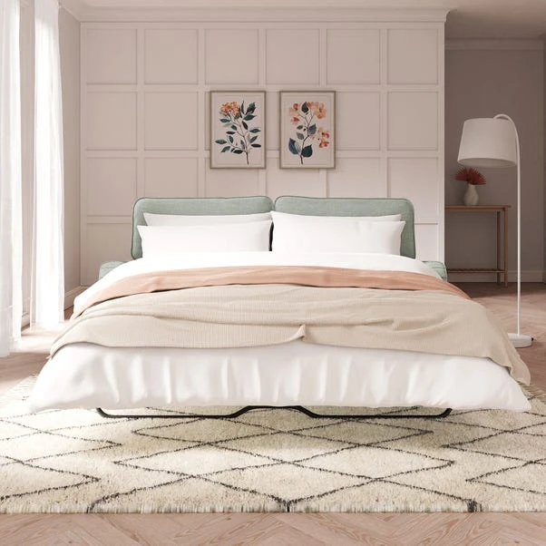 Beatrice Tonal Textured Weave 3 Seater Double Sofa Bed - Image 10