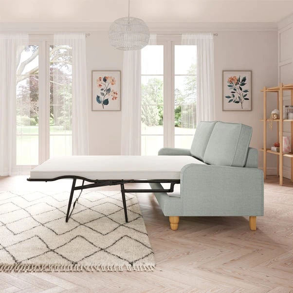 Beatrice Tonal Textured Weave 3 Seater Double Sofa Bed - Image 13