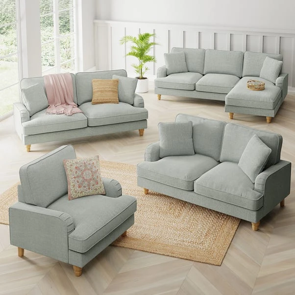 Beatrice Tonal Textured Weave 3 Seater Double Sofa Bed - Image 17