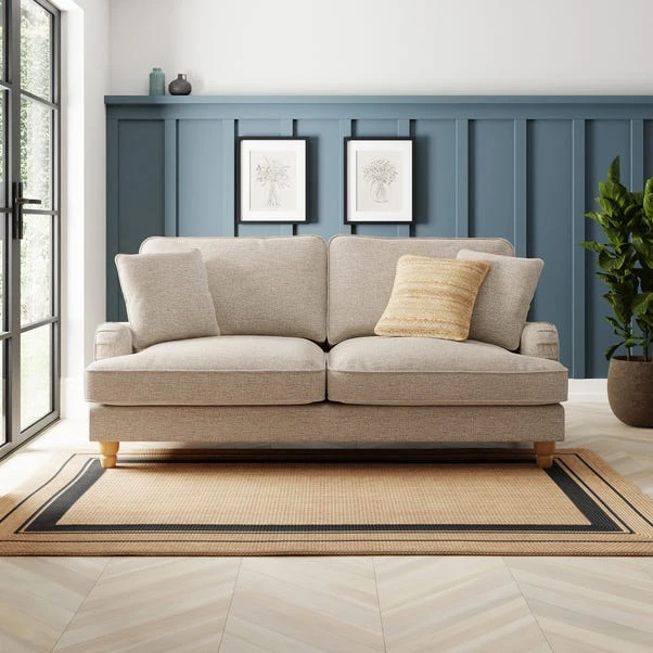 Beatrice Tonal Textured Weave 3 Seater Double Sofa Bed - Image 2