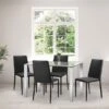 Jazz Set Of 4 Dining Chairs, Faux Leather