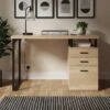Edison Storage Desk Oak Effect