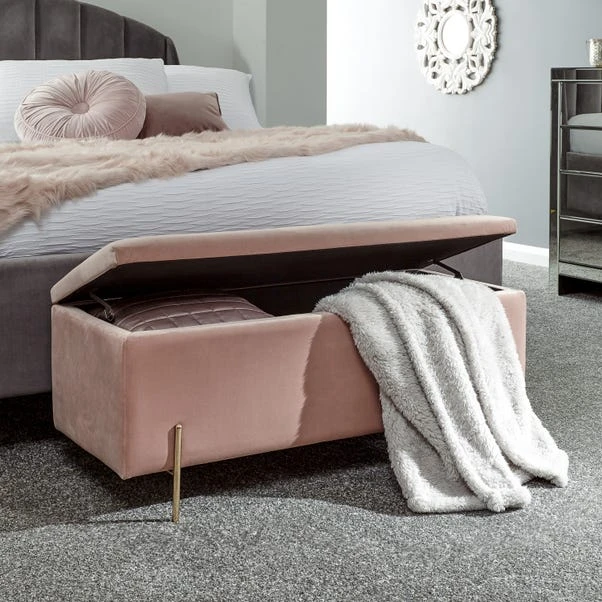 Mystica Velour Ottoman Storage Bench - Image 19