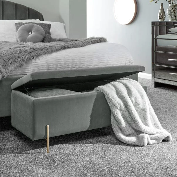 Mystica Velour Ottoman Storage Bench - Image 10
