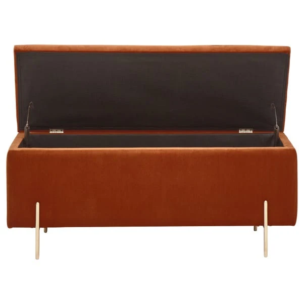 Mystica Velour Ottoman Storage Bench - Image 5