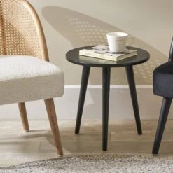 Pacific Chelmsford Side Table, Black Painted Pine