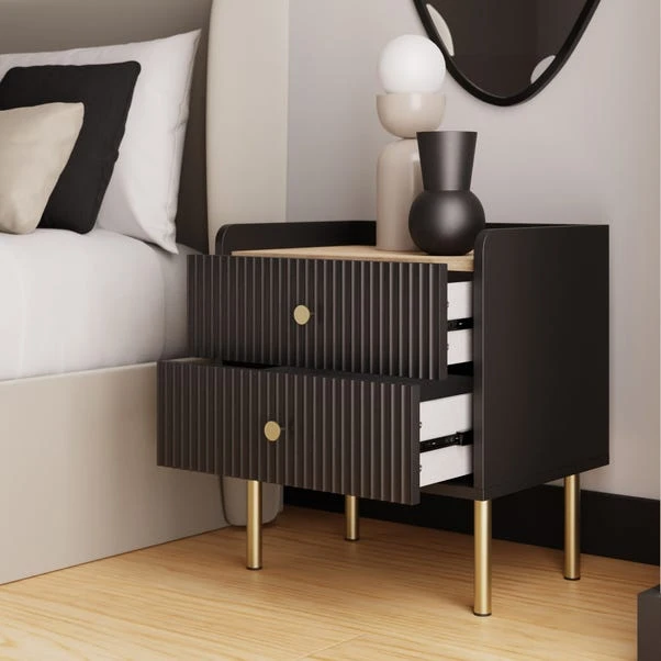 Georgi 2 Drawer Bedside Table - Image 10