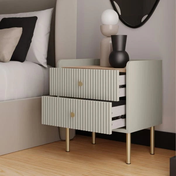 Georgi 2 Drawer Bedside Table - Image 3