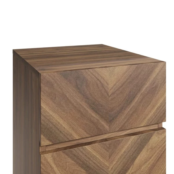 Set Of 2 Taranto 3 Drawer Bedside Tables, Walnut - Image 4