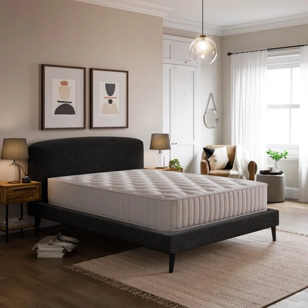 Modern Curved Upholstered Bed Frame - Image 16