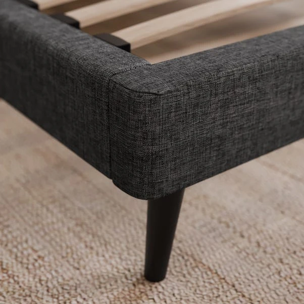 Modern Curved Upholstered Bed Frame - Image 17