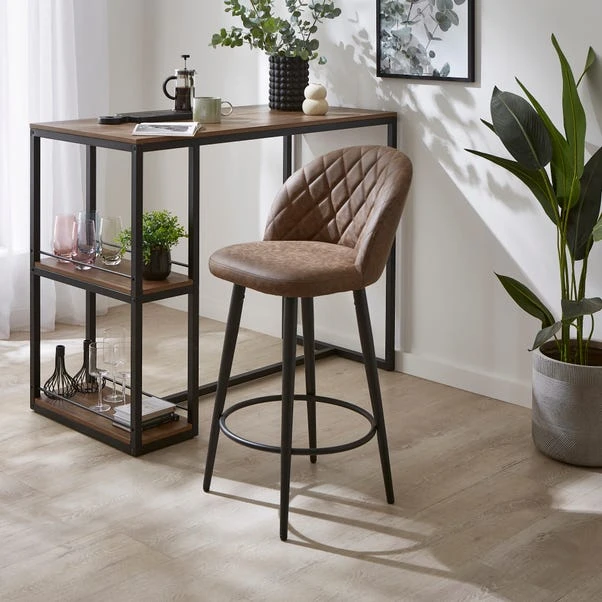 Astrid Bar Stool, Faux Leather - Image 14