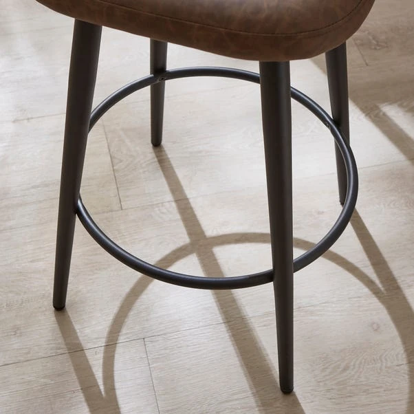 Astrid Bar Stool, Faux Leather - Image 16