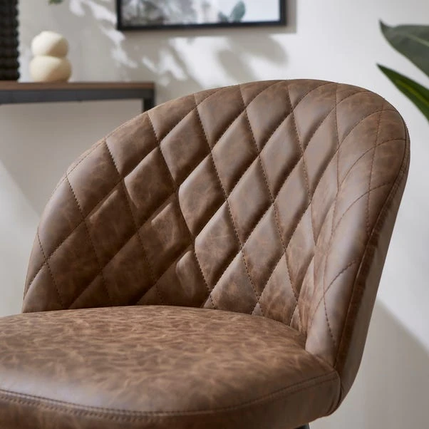 Astrid Bar Stool, Faux Leather - Image 17