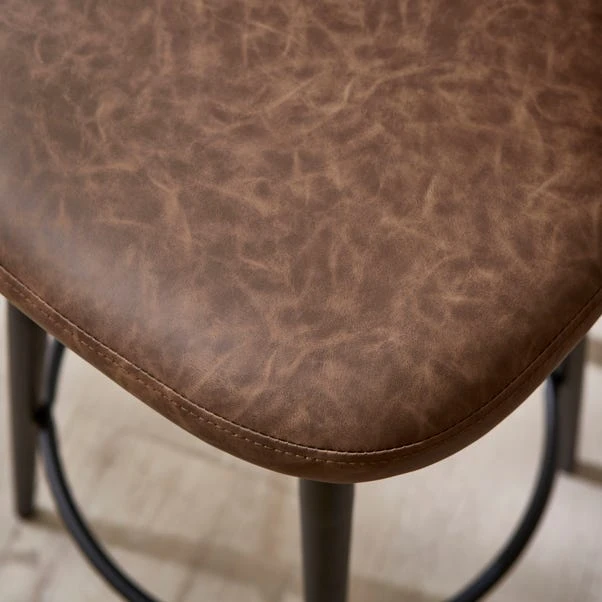 Astrid Bar Stool, Faux Leather - Image 18