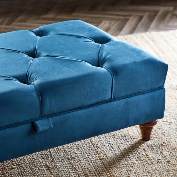 Chesterfield Opulent Velvet Storage Footstool - Image 3