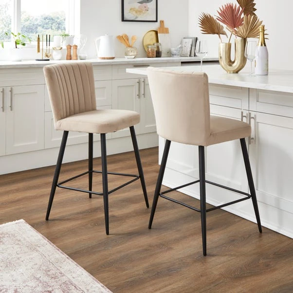 Taylor Counter Height Stool, Velvet - Image 2