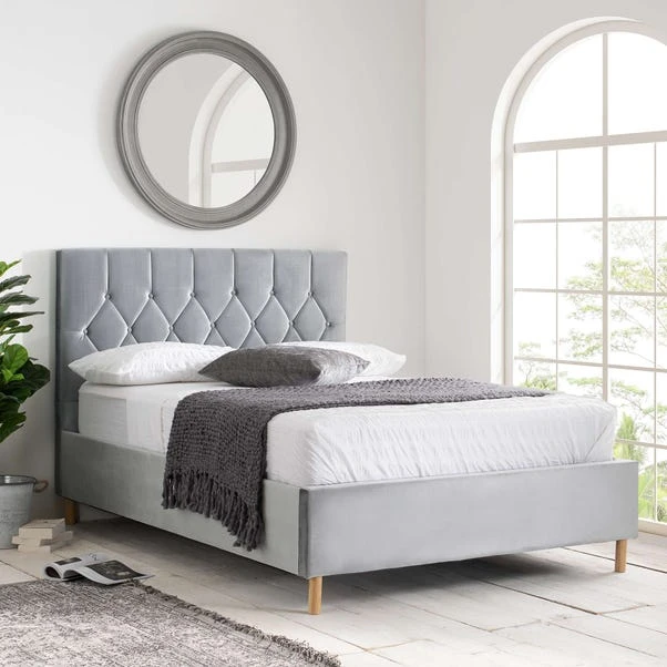 Loxley Velvet Ottoman Bed Frame