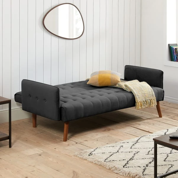 Hudson Charcoal Double Sofa Bed - Image 2