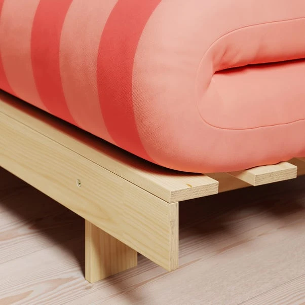 Mito Striped Pink Single Futon - Image 6