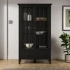 Lynton Glazed Display Cabinet, Black