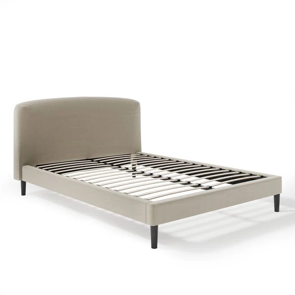 Modern Curved Upholstered Bed Frame - Image 2