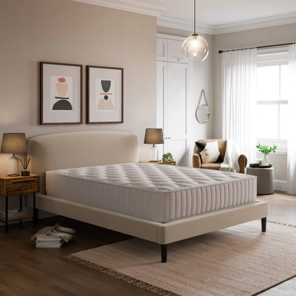 Modern Curved Upholstered Bed Frame - Image 3