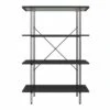 Wainwright 4 Shelf Bookcase, Black Oak
