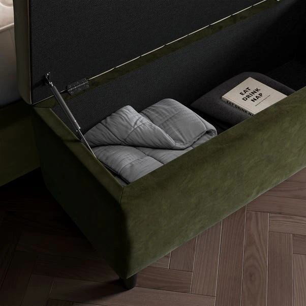 Alara Velvet End Of Bed Storage Ottoman - Image 17