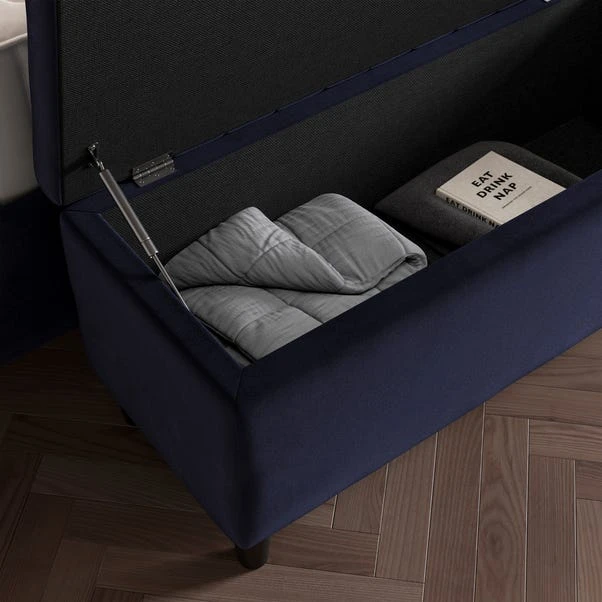 Alara Velvet End Of Bed Storage Ottoman - Image 10
